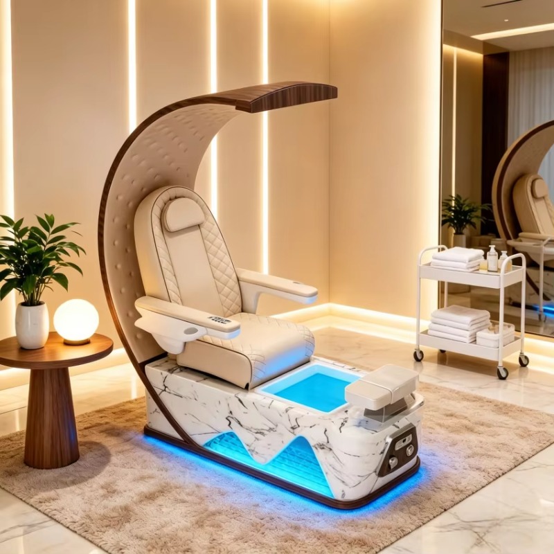 Spa Wellness Luxury - كرسي تدليك كهربائي فاخر للعناية بالقدمين،